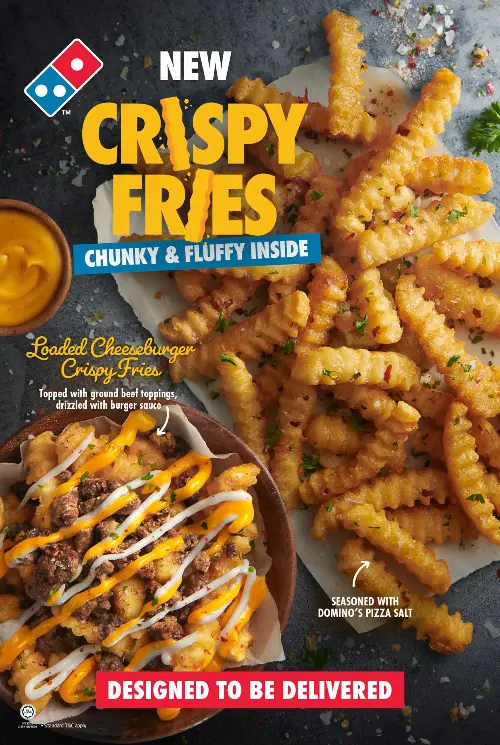 Domino’s New Double Cheeseburger Pizza: Crispy Fries - KV