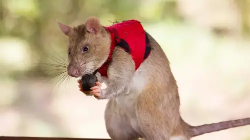 Giant Rats Trained to Sniff Out Illegally Trafficked Wildlife