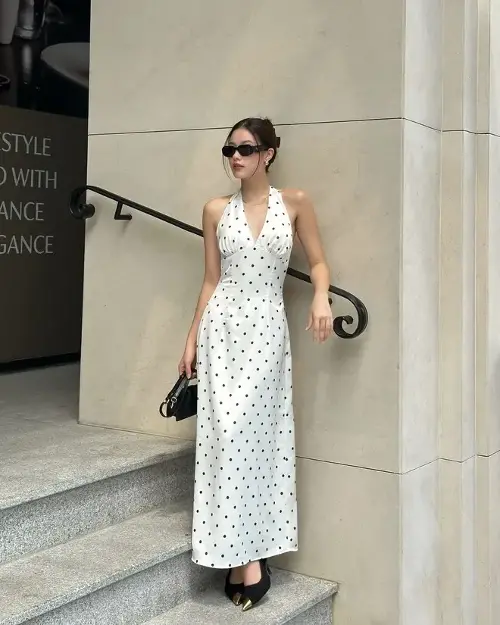 Feminine patterned dresses for a gentle autumn that every girl should have - Photo 4.