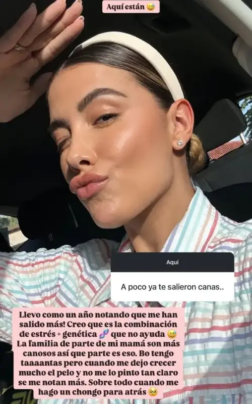 Michelle Salas mostró sus canas en Instagram
