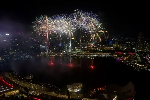 Fireworks, Water, Waterfront