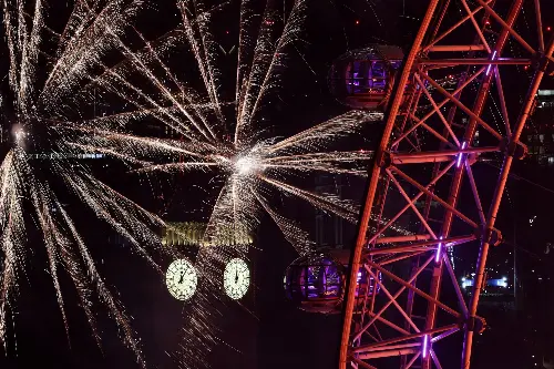 Fireworks, Amusement Park, Ferris Wheel